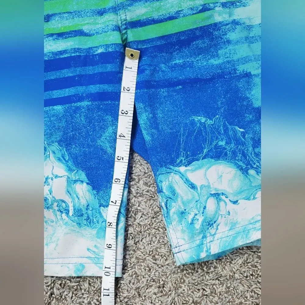 Under Armour Blue & Green Swim Trunks